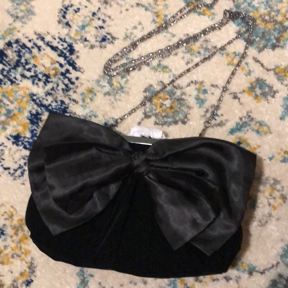 Neiman Marcus Black Velvet Party Bag